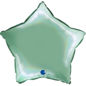 PLATINUM TIFFANY BLUE STAR воздушный шар 45 см
