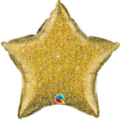 GOLD GLITTERGRAPHIC STAR воздушный шар 50 см
