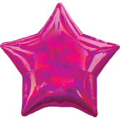 MAGENTA IRIDESCENT STAR воздушный шар 45 см