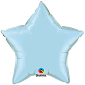 PEARL LIGHT BLUE STAR воздушный шар 50 см