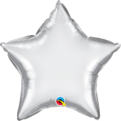 CHROME SILVER STAR воздушный шар 50 см