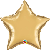 CHROME GOLD STAR gaisa balons 50 СМ