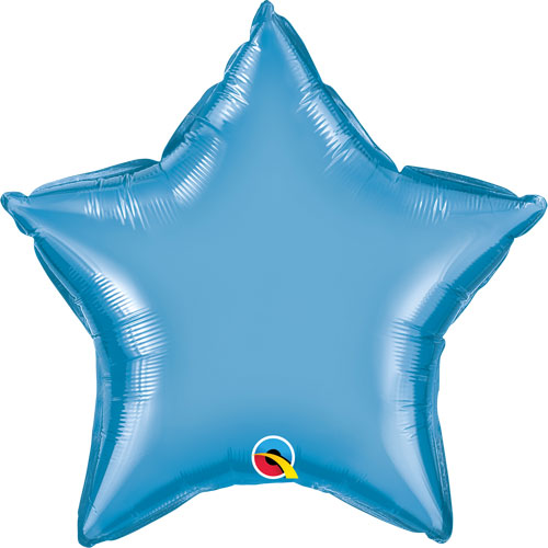 CHROME BLUE STAR gaisa balons 50 СМ