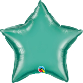 CHROME GREEN STAR воздушный шар 50 см