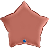 ROSE GOLD SATIN STAR воздушный шар 45 см