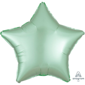 MINT GREEN SATIN STAR gaisa balons 45 СM