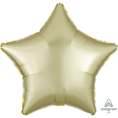 PASTEL YELLOW SATIN STAR воздушный шар 45 см