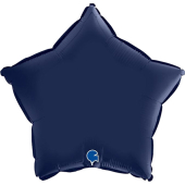 NAVY BLUE SATIN STAR воздушный шар 45 см