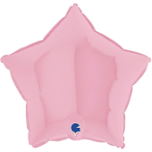MATTE PINK STAR воздушный шар 45 см