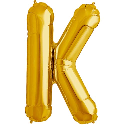 Zelta folija balons burts K 86  cm