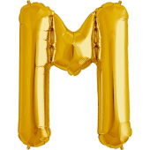 Zelta folija balons burts M 86  cm