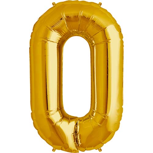 Zelta folija balons burts O 86  cm