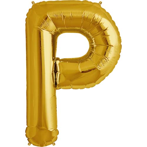 Zelta folija balons burts P 86  cm