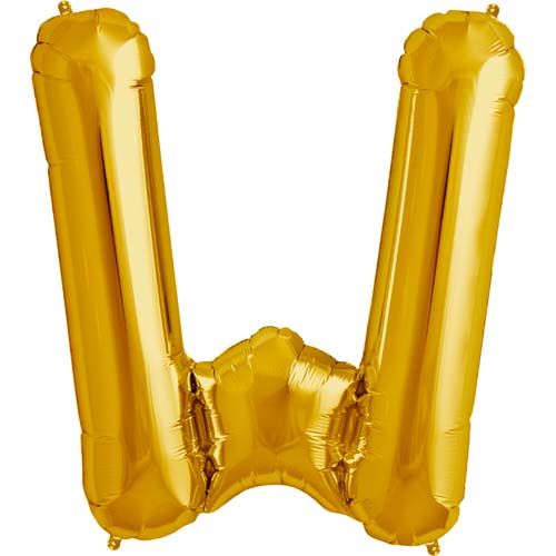 Zelta folija balons burts W 86  cm