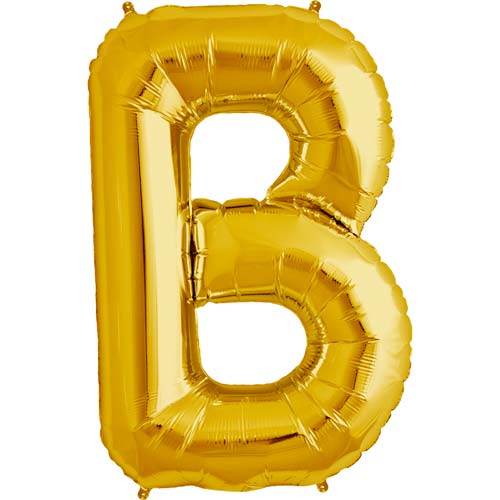 Zelta folija balons burts B 86  cm