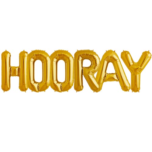 Фольгированный воздушный шар HOORAY 86 cm Фольгированный воздушный шар HOORAY 86 cm