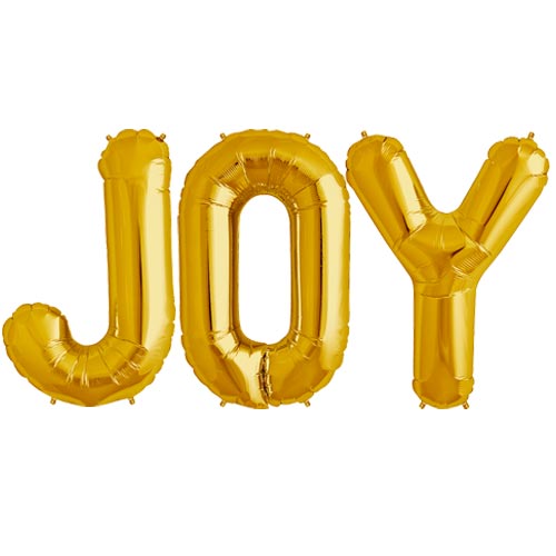 Zelta folija balons JOY 86  cm