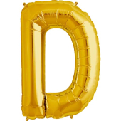 Zelta folija balons burts D 86  cm