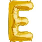 Zelta folija balons burts E 86  cm
