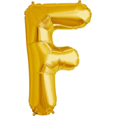 Zelta folija balons burts F 86  cm