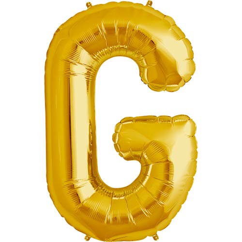 Zelta folija balons burts G 86  cm