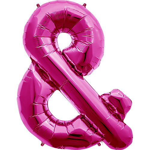 Розовый фольгированный воздушный шар & 86 cm