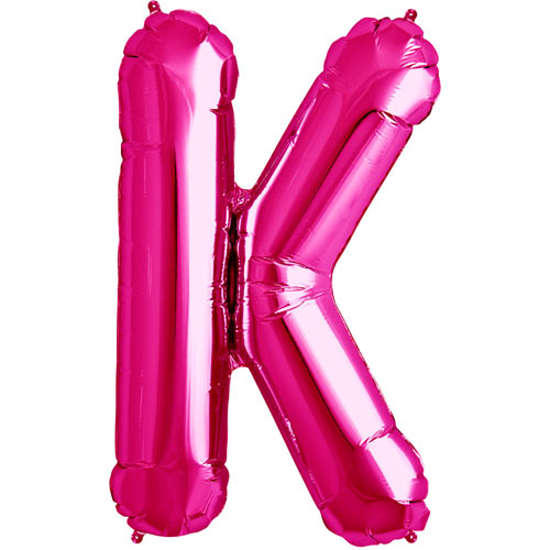 Розовый фольгированный воздушный шар K 86 cm