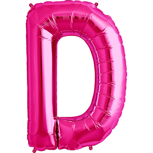 Розовый фольгированный воздушный шар D 86 cm