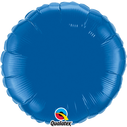 DARK BLUE ROUNDgaisa balons 45 СM
