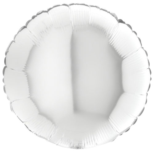 WHITE ROUND воздушный шар 45 см