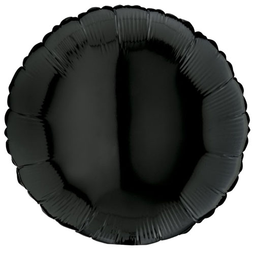 BLACK ROUND воздушный шар 45 см