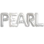 Серебряный фольгированный воздушный шар PEARL  86 cm