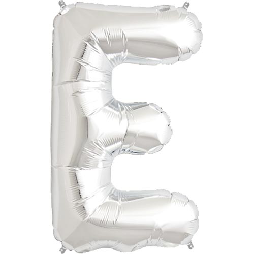 Серебряный фольгированный воздушный шар E 86 cm