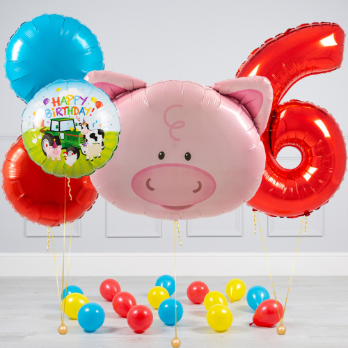 Hēlija balonu pušķis "Dzimšanas dienas Ruksis"