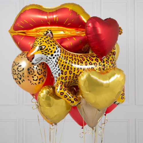 Loved Up Leopard trakulīgā balonu kompozīcija