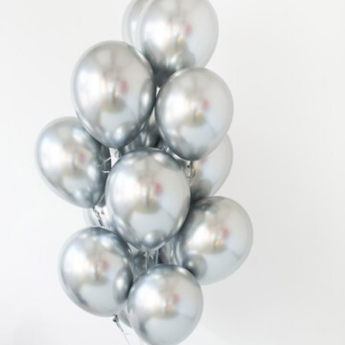 Пакет из 17 хромированных серебряных шаров