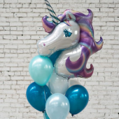 Композиция из воздушных шаров "Teal Unicorn"