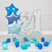 21 gadu jubilejas Zilā-sudraba mini paka