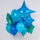 "Peacock Blue Crazy" Balonu kompozīcija
