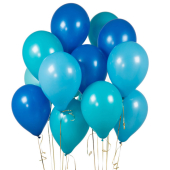 Iepakojums ar 14 ballīšu baloniem Peacock Blue Party