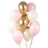 Iepakojums ar 14 ballīšu baloniem Baby Pink Party