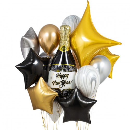 "New Year's Eve Champagne Crazy" BALONU KOMPOZĪCIJA