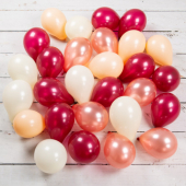 Iepakojumā 28 ballīšu baloni Berry Blush
