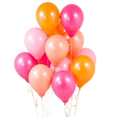 Iepakojums ar 14 ballīšu baloniem Flamingo Pink Party