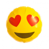 Heart Eyes Emoji FOLIJA GAISA BALONS 46 СМ