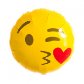 Kissing Heart Emoji folija gaisa balons 46 СМ