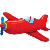 Red Vintage Plane ФОЛЬГА ВОЗДУШНЫЙ ШАР 91 СМ