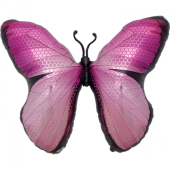 Pink Monarch Butterfly Jumbo folijas balons 79 cm