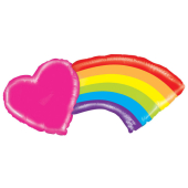 Mighty Bright Rainbow Heart фольга воздушный шар 109 см
