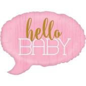 Hello Baby Pink folijas balons